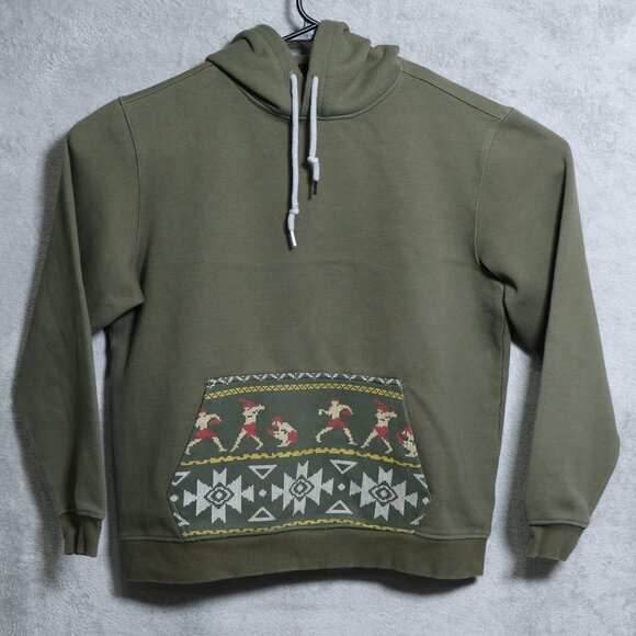 New Era Other - New Era Hoodie Mens Large Green Pullover Kangaroo Pocket Retro Graphic Southwest